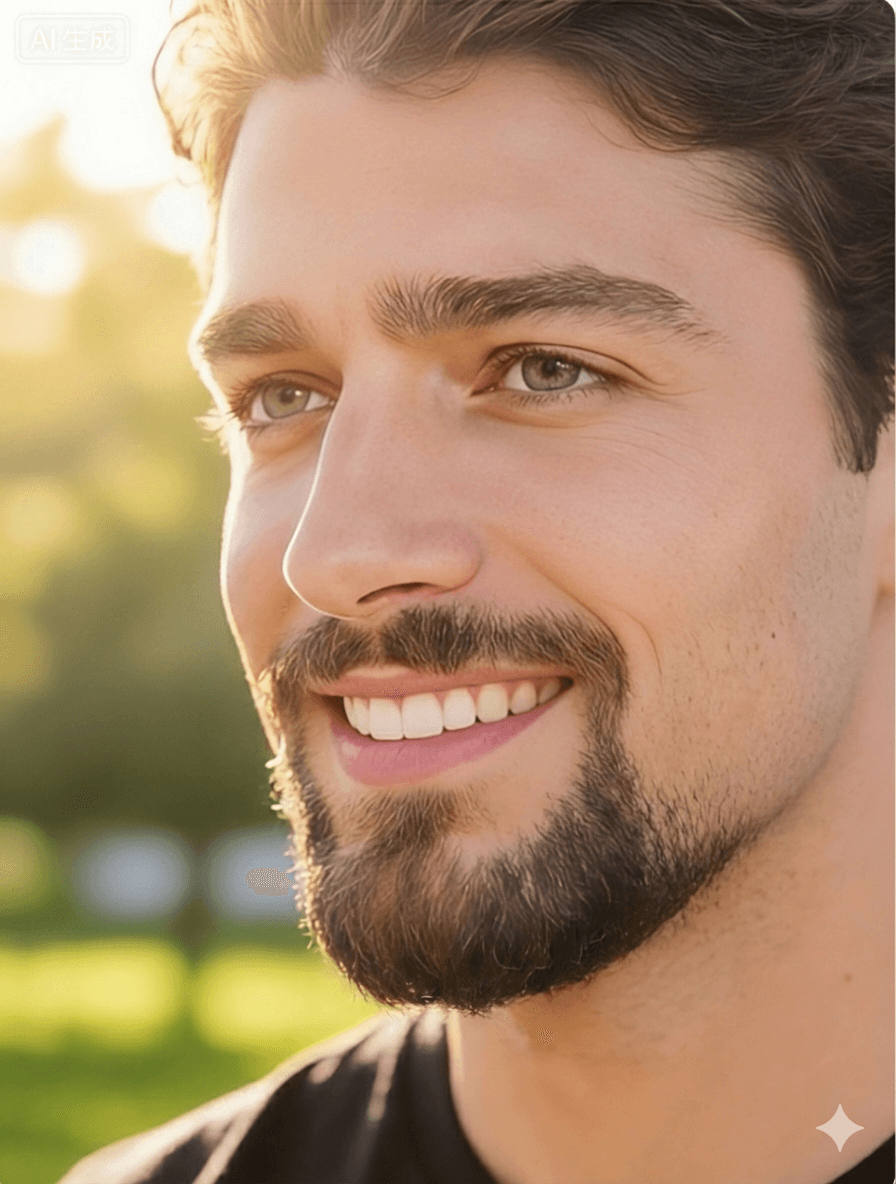 Example AI-generated French beard preview