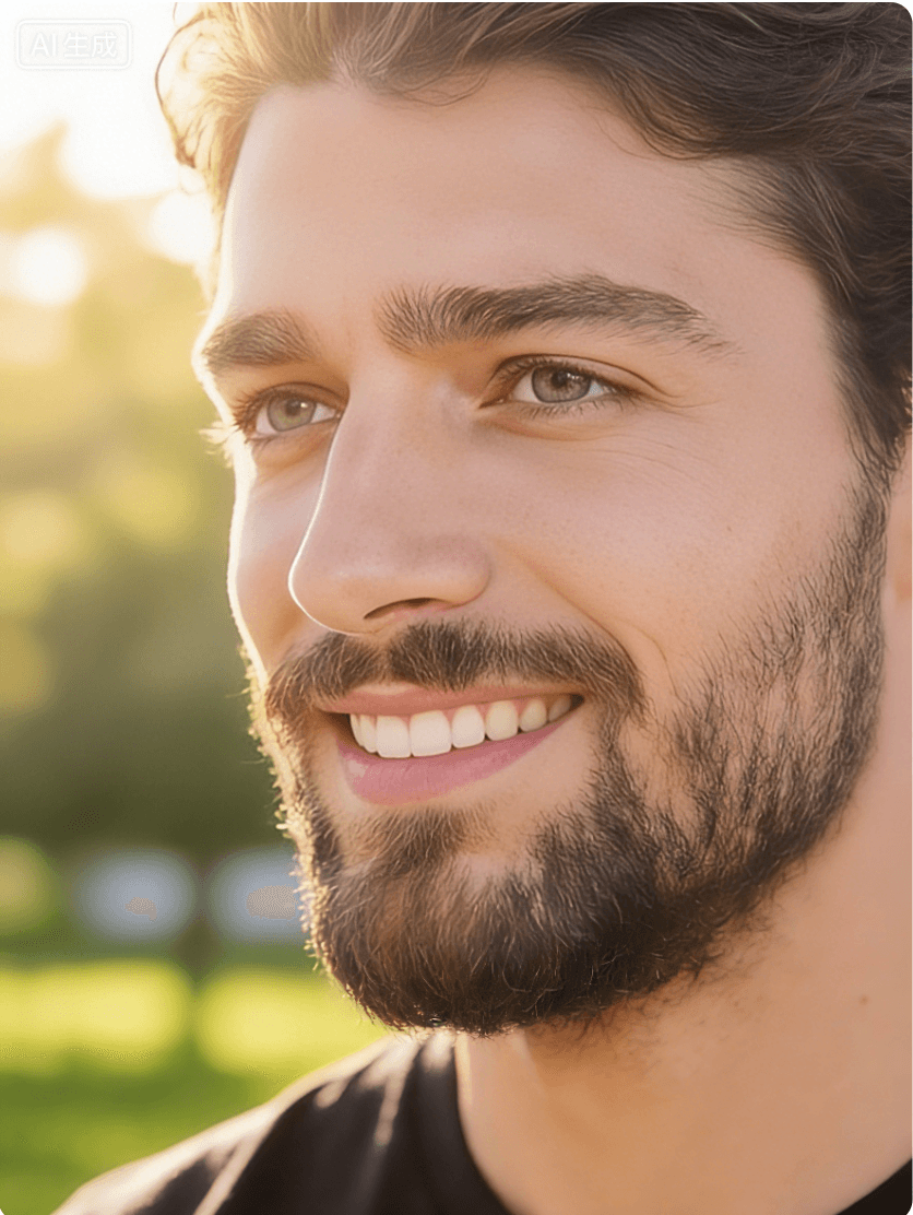 Example portrait before French beard generation