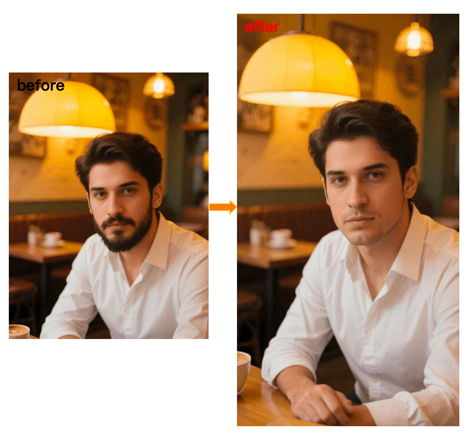 A funny before-and-after social media post