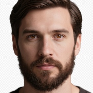 Classic Side Part with Medium Beard