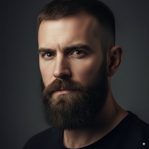Crew Cut with Medium Beard